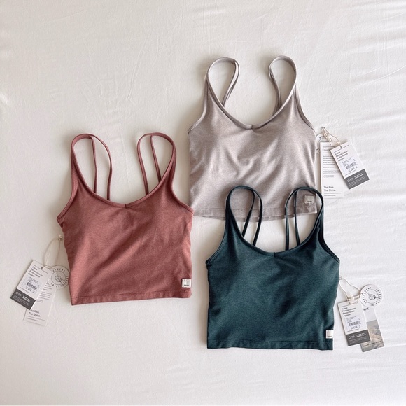 Vuori Tops - Vuori Halo Performance Crop Tank Bundle XS